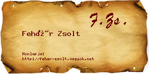 Fehér Zsolt névjegykártya